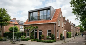 Dakopbouw nokverhoging op Nederlandse woning